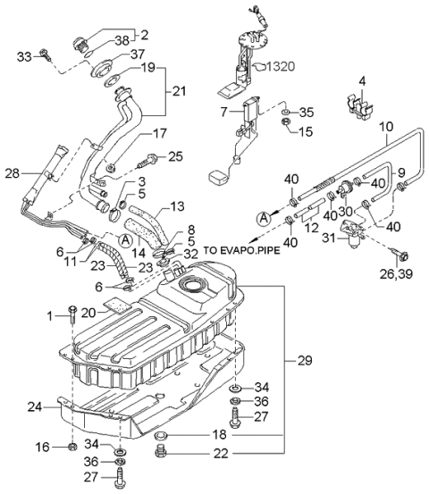 2002 Kia Sportage  Clip Diagram for 0W02342667