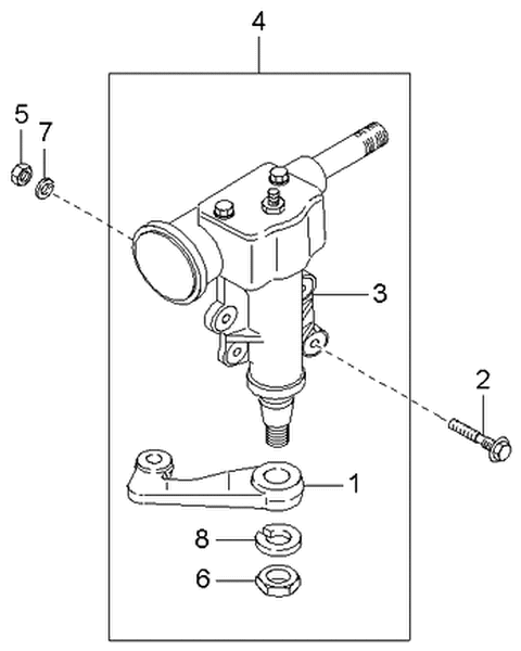 2000 Kia Sportage Nut Diagram for 1346224001