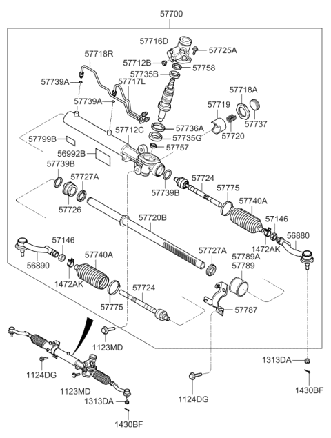 2009 Kia Sportage  Label Diagram for 577992E000