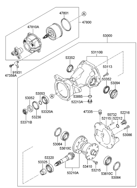 2006 Kia Sportage  SPACER-PINION BEARIN Diagram for 5304539300