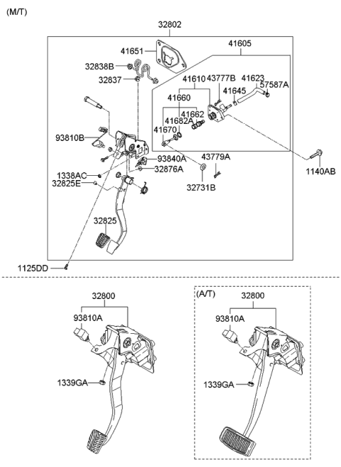 2009 Kia Sportage  Pad-Pedal Diagram for 328251F000