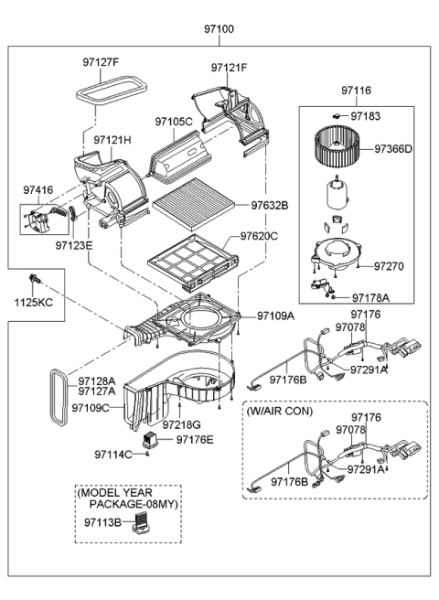 2007 Kia Sportage Screw-Tapping Diagram for 971322D200