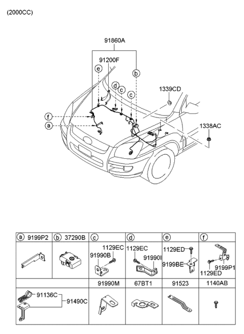 2006 Kia Sportage Bracket-Intake Manifold 1 Diagram for 919902E120