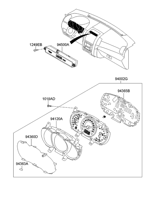 2013 Kia Sorento  Cover-Cushion Diagram for 943631U000