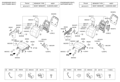 2013 Kia Sorento Cover-RECLINER Front Se Diagram for 881751U030H9