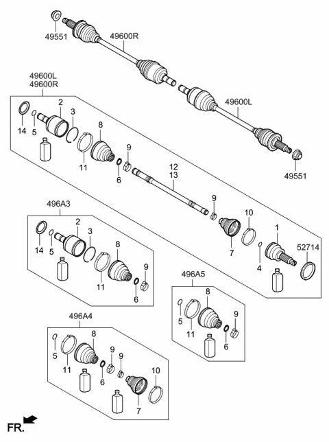 2013 Kia Sorento  Tone Wheel-Rr Diagram for 527142W000