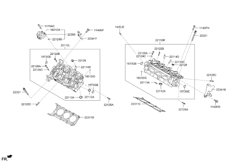 2013 Kia Sorento  Hanger-Engine, Center Diagram for 223413CGC0