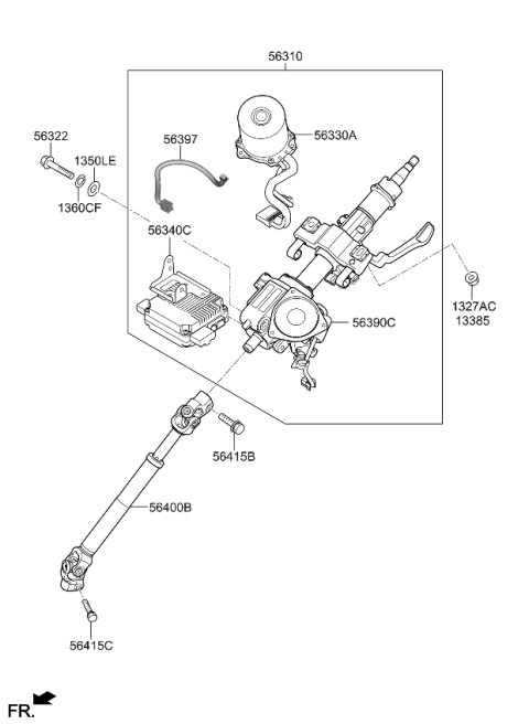 2014 Kia Sorento  Bolt Diagram for 564152S000