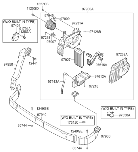 2013 Kia Sorento  Case-Lower Diagram for 979361U000