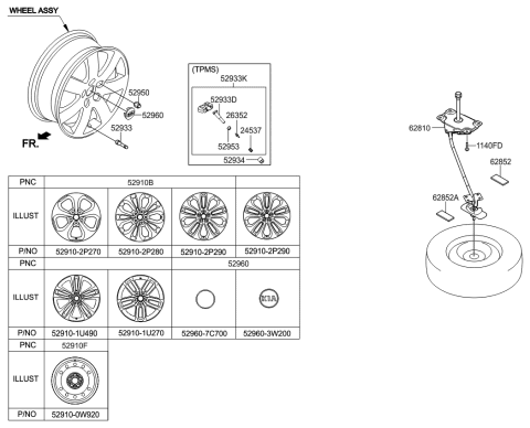 2013 Kia Sorento Core Diagram for 529351J000