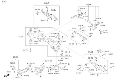 2013 Kia Sorento  Stopper-Lower Diagram for 554852P200