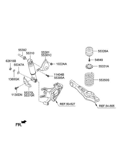 2014 Kia Sorento  Bolt-Flange Diagram for 553962W000