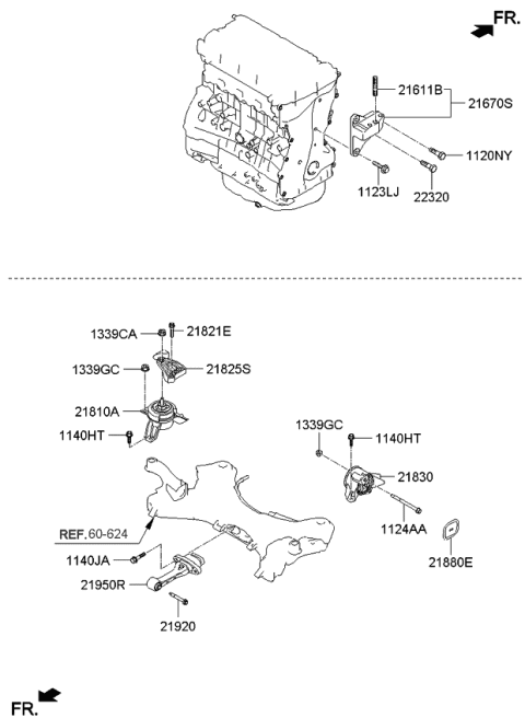 2013 Kia Sorento  Bracket Assembly-TRANSAXLE Diagram for 218302P910