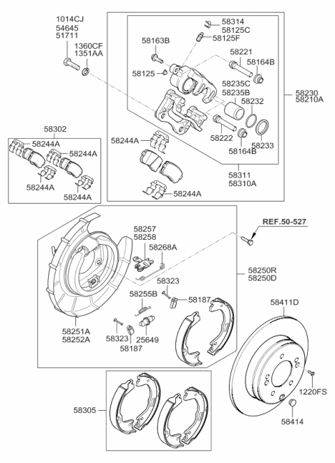 2011 Kia Optima  Lever-Brake Control Diagram for 582573Q100