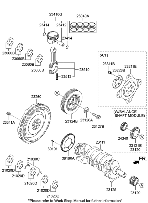 2013 Kia Optima  Sprocket-Crankshaft Diagram for 231212G561
