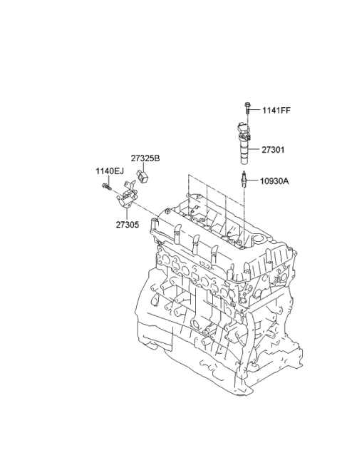 2011 Kia Optima  Spark Plug Assembly Diagram for 1884711160