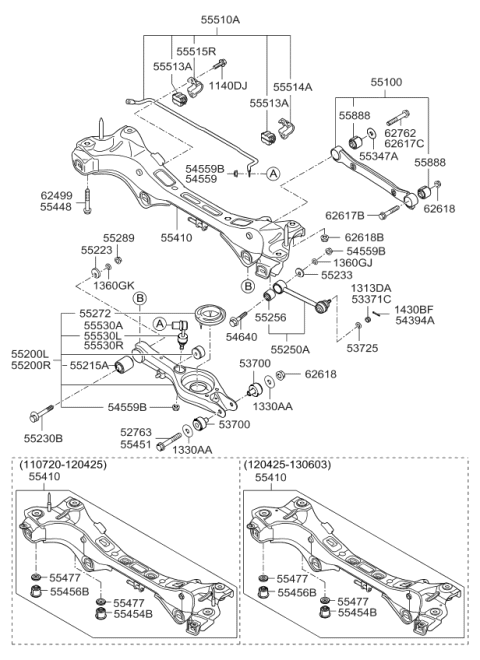 2011 Kia Optima  Bolt-Flange Diagram for 5525925000