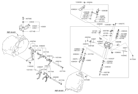 2012 Kia Optima  Arm-Control Diagram for 4380424700