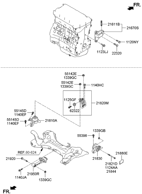 2013 Kia Optima  DAMPER-Dynamic Diagram for 624992K000