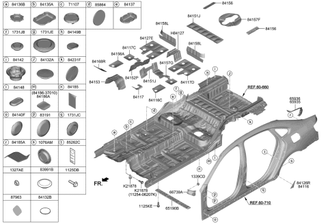 2019 Kia K900  Label-Body Pillar Rear Diagram for 85262F5000