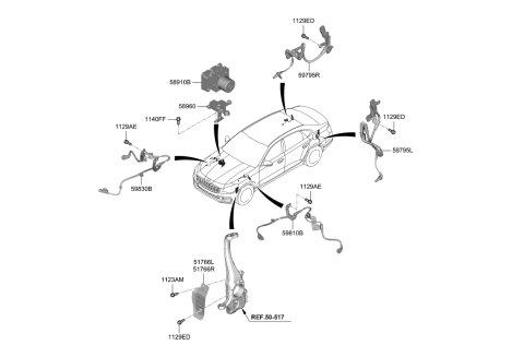 2019 Kia K900  Wiring-EPB Conn Ex Diagram for 59796J6001