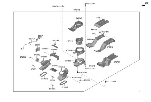 2019 Kia K900  Mix Actuator Diagram for 97160D2100