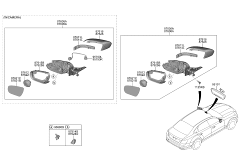 2020 Kia K900  Housing Cover-O/S Rr Diagram for 87615J6000