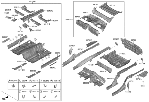 2019 Kia K900 BRKT Assembly-ACCEL PEDA Diagram for 65275B1000
