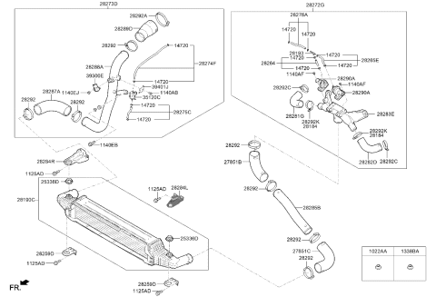 2019 Kia K900  Hose Assembly C-RECIRCUL Diagram for 282373L120