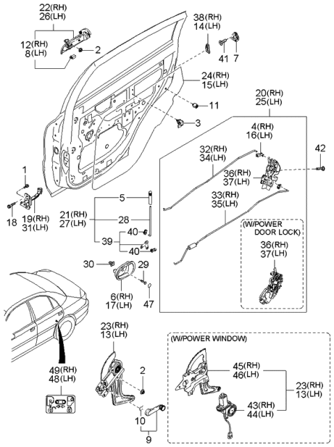 2002 Kia Rio  Nut-Flange Diagram for K999400603