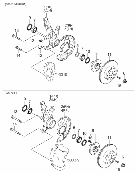 2004 Kia Rio Seal-Oil, Out Diagram for MB09233067