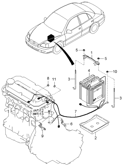 2005 Kia Rio  Screw Diagram for K997860812G
