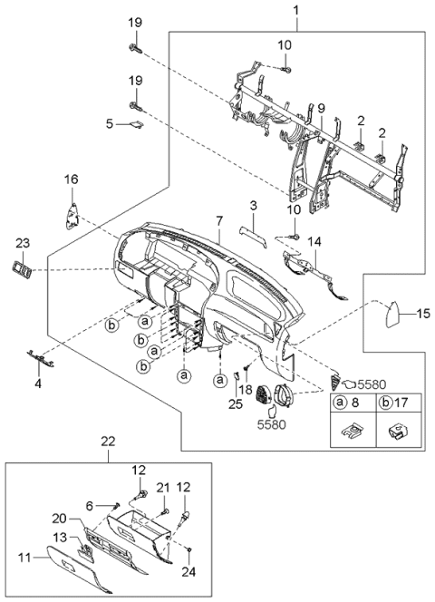 2003 Kia Rio Panel-Side, LH Diagram for 0K30A6496108