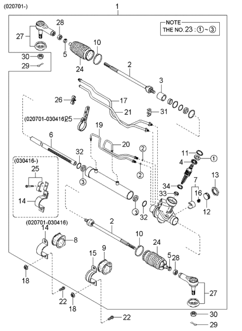 2004 Kia Rio Bolt Diagram for MDX5032961