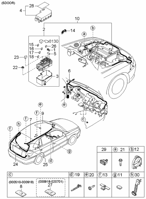2003 Kia Rio  Clip Diagram for 0K30A67C11B