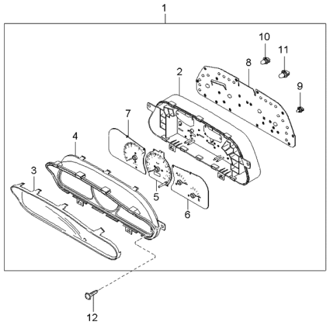 2000 Kia Rio  Case Diagram for 0K30C55441