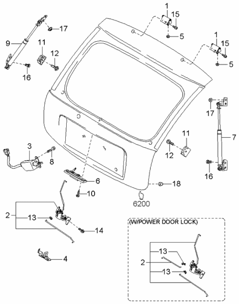2003 Kia Rio  Clip, LH Diagram for MG03059315