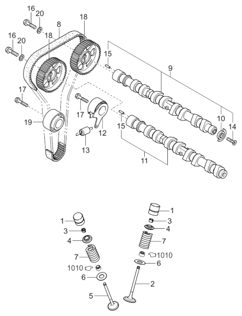 2001 Kia Rio  Pin Diagram for K992250510