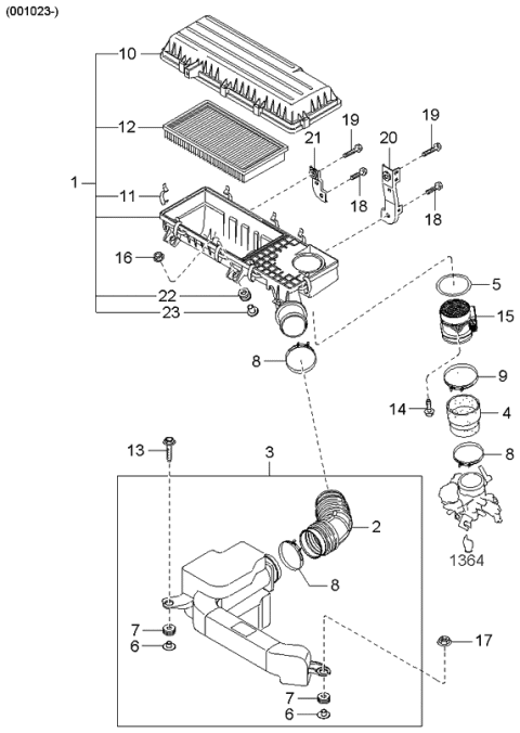 2000 Kia Rio  Bolt Diagram for K997940618