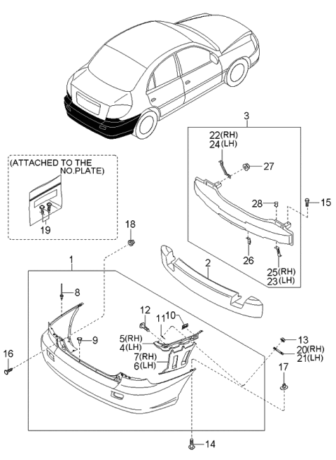 2002 Kia Rio  Bolt Diagram for K9HM901025B