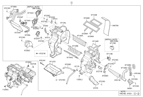 2014 Kia Rio  Duct-Shower, LH Diagram for 971111W000