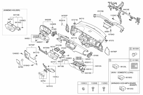 2012 Kia Rio  Jack Assembly-Aux & Usb Diagram for 961201W000