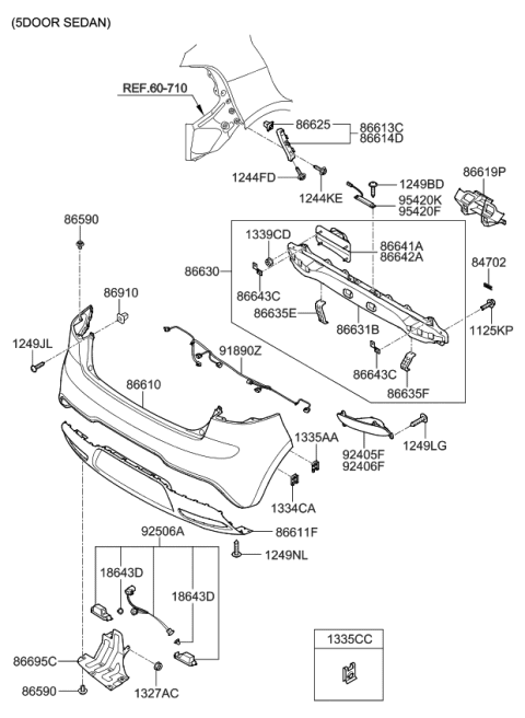 2012 Kia Rio  Smartkey Antenna Diagram for 954203V100