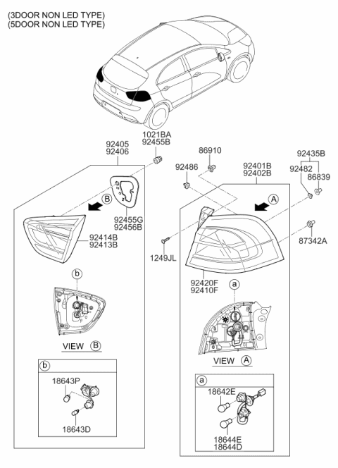 2014 Kia Rio Nut-Cap Diagram for 924553X000
