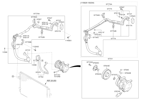 2014 Kia Rio  Clip-Pipe Mounting Diagram for 977941R100