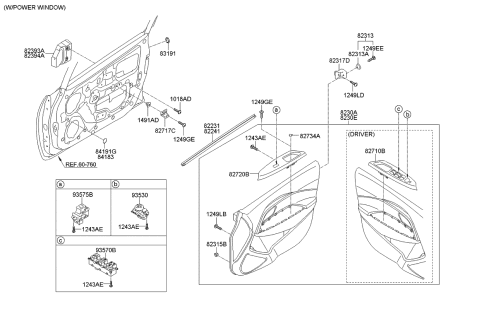 2014 Kia Rio  WEATHERSTRIP-Front Door Belt Inside Diagram for 822311W000
