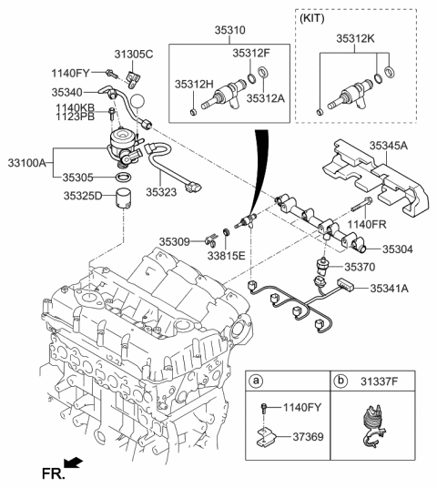 2015 Kia Optima  Bracket-Connector Diagram for 353142G700