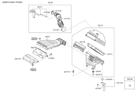 2020 Kia Sportage  Clamp-Hose Diagram for 1471607500