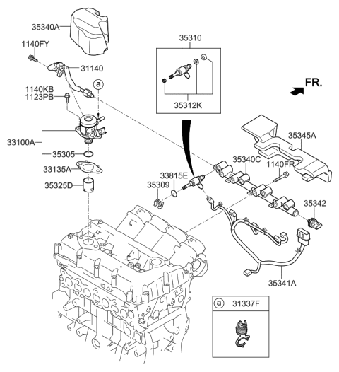 2022 Kia Sportage  Foam-Pump Diagram for 353462GGA0