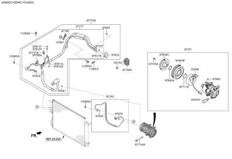 2021 Kia Sportage  Clip-AIRCON Cooler L Diagram for 97785D3000
